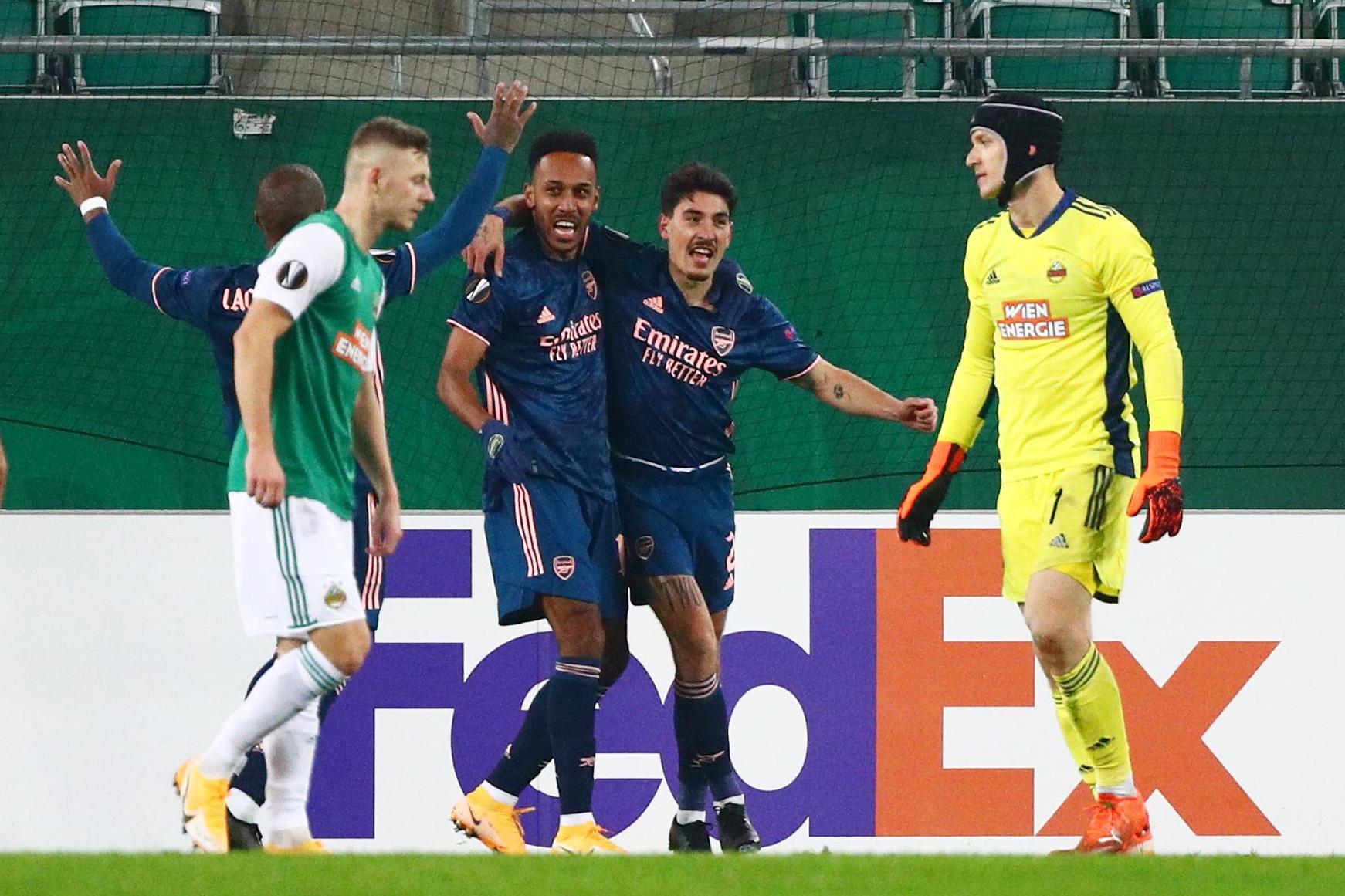 Quick Vienna 1-2 Arsenal FC Live!  Party, Leno and many more Europa League latest result reaction from Arterita