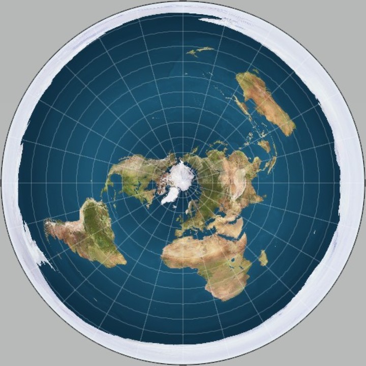 Flat earth.  A controversial belief that the scientific community has denied.  Illustrative image.