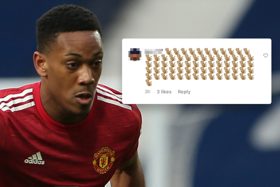 Several disgusting messages were sent to Martial on Instagram