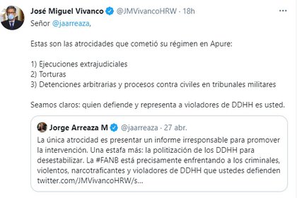 Jose Miguel Vivanco and Jorge Arizaa exchange on the Human Rights Watch report on Venezuela