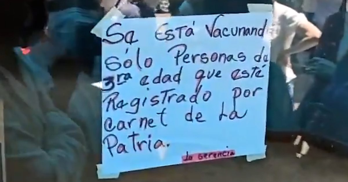 COVID-19 in Venezuela: They denounce that the regime only vaccinates Carabobo for people who have “Carnet de la Patria”