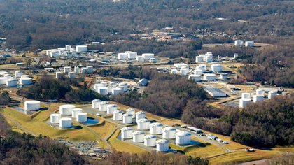 Colonial pipeline storage tanks in Charlotte, North Carolina (Reuters)