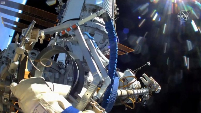 Cosmonauts Finish spacewalk to ready to the space station for the new module