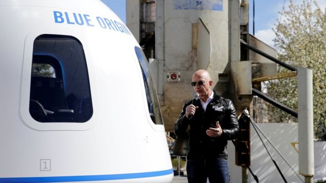 Jeff Bezos plans to travel to space with Blue Origin.