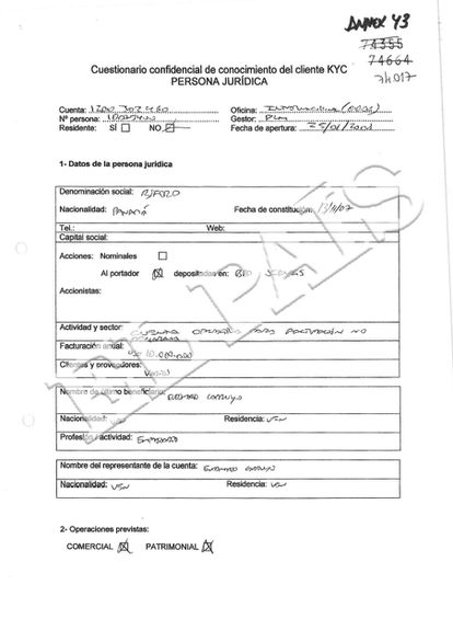 Banca Privada d'Andorra (BPA) account client knowledge document associated with former PDVSA CFO Eudomario Carruyo.
