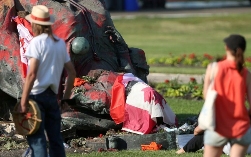 Protesters tore down statues of Queen Elizabeth II and Queen Victoria in Canada after more than 1,000 bodies of Aboriginal children were found