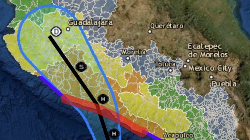 Hurricane Rick is slowly approaching Mexican shores in the Pacific Ocean