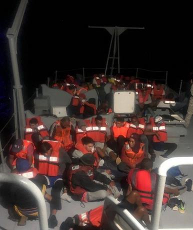 Navy rescues 47 people from a boat on the East Coast