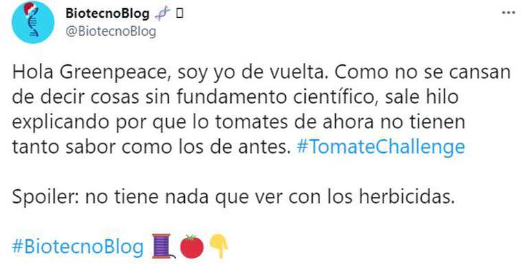 Agustín explained “why tomatoes don’t have the same amount of flavor they used to” and it became a standard in science on Twitter