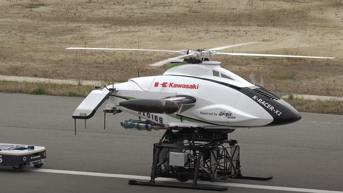 Drone with robotic ground crew.
