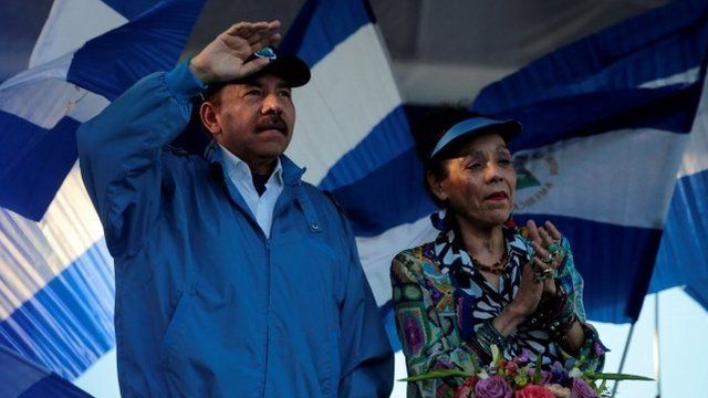 Ortega and his wife