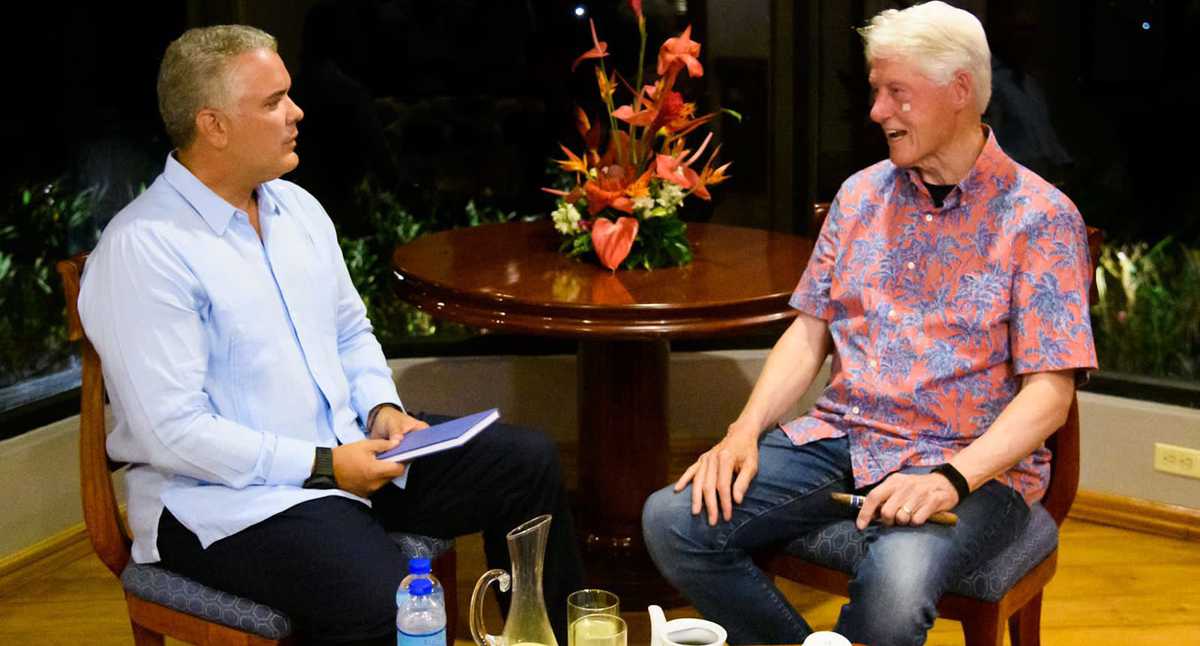 President Evan Duque met Bill Clinton: What were they talking about?