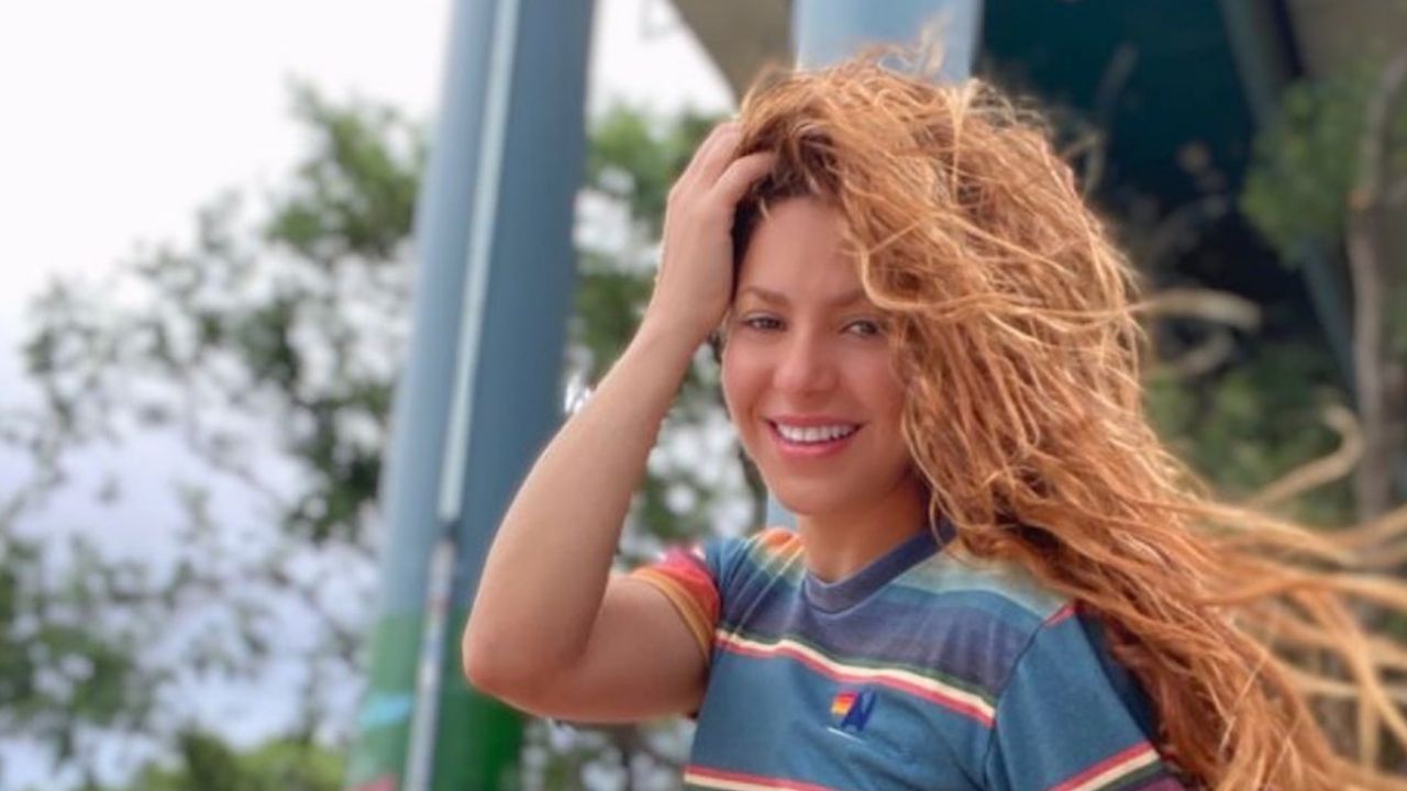 Proud mum: Shakira celebrates leaps and bounds and screams at her son Sacha Pique’s new achievement