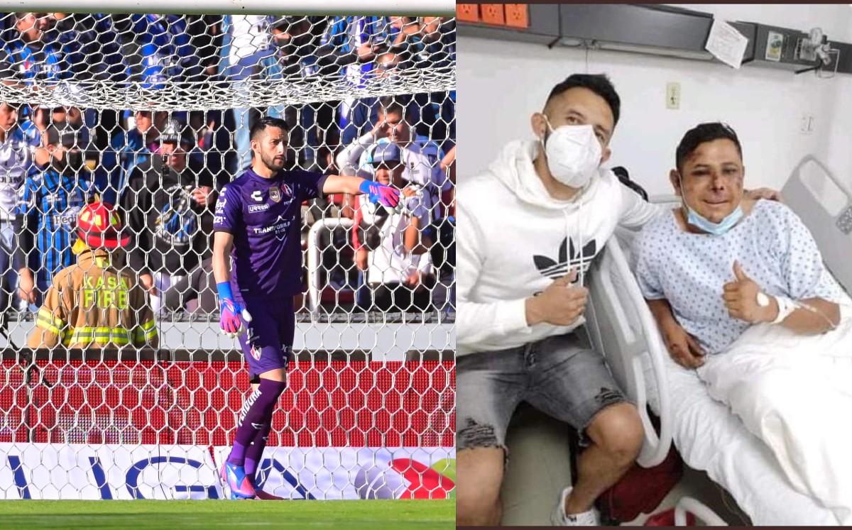 Camilo Vargas visits the injured in the hospital