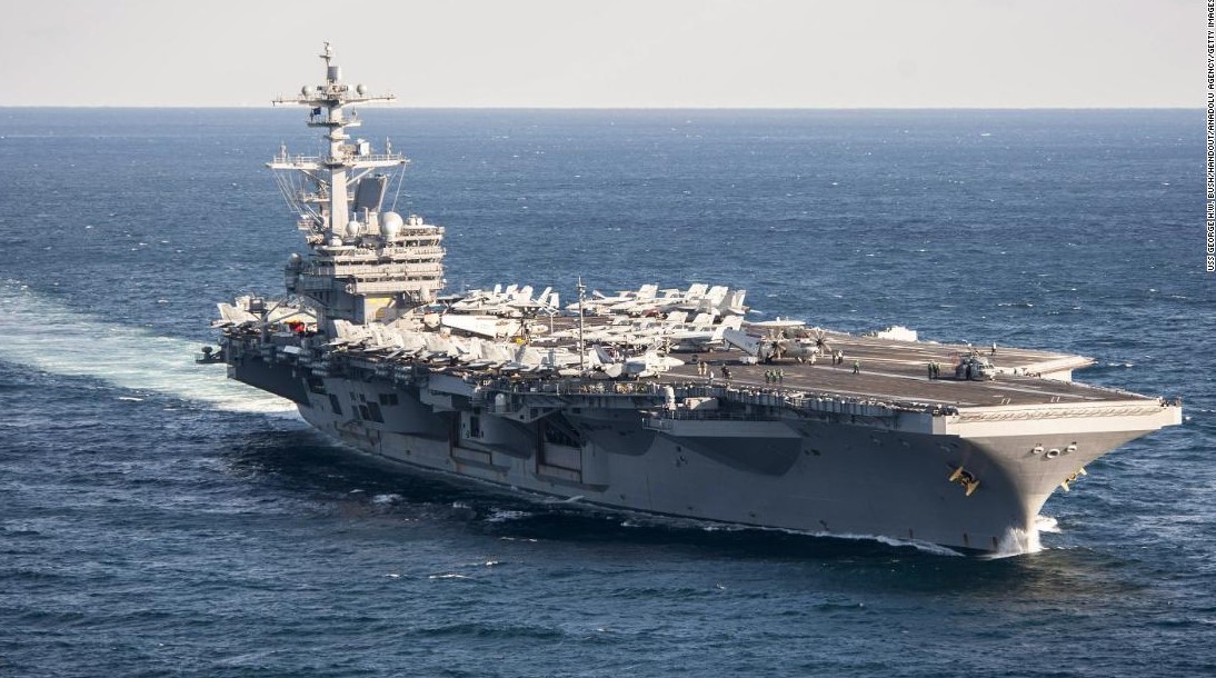 Three sailors were killed on board an American aircraft carrier