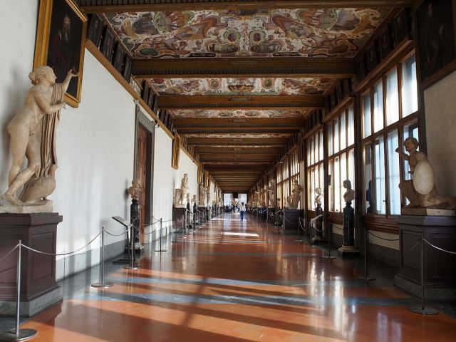 Interior view of the Uffizi Gallery (Photo: Uffizi, CC BY-SA 4.0 - Archive)