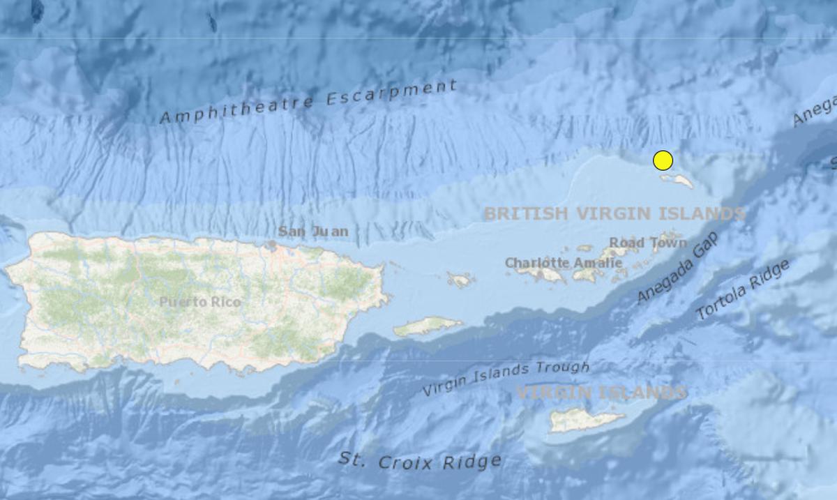 5.5 magnitude earthquake shakes the British Virgin Islands in Puerto Rico