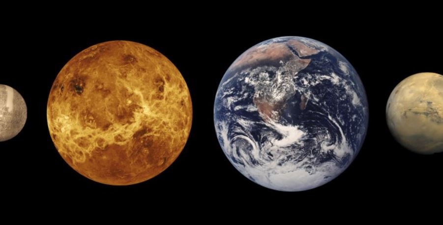 Earth and Mars were formed from material originating largely from the inner solar system;  Only a small percentage arose outside the orbit of Jupiter.  Photo: NASA/Moon and Planetary Institute