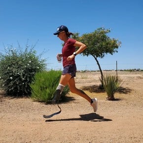 Athlete with a prosthetic ran in 102 races in 102 days