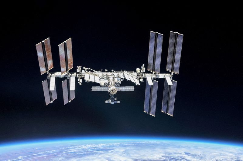 File photo of the International Space Station (ISS).  NASA/ROSCOSMOS/Handbook via REUTERS/File