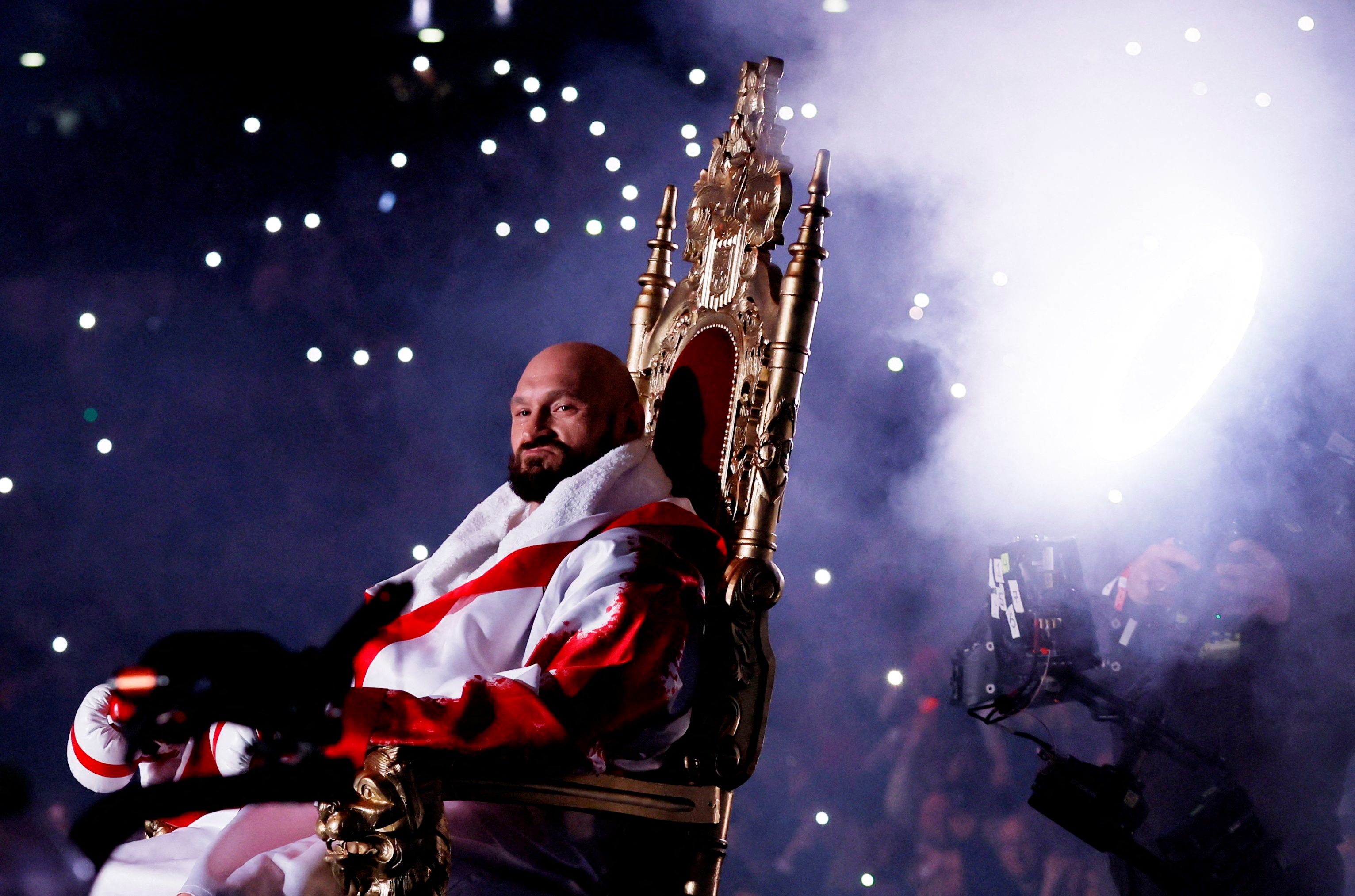 Tyson Fury before his fight with Dillian White at Wembley (Reuters/Andrew Canridge)
