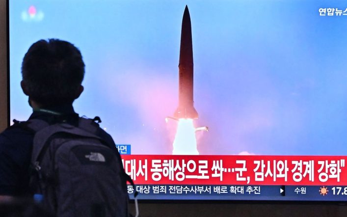 North Korea launches more missiles into the waters of the east coast