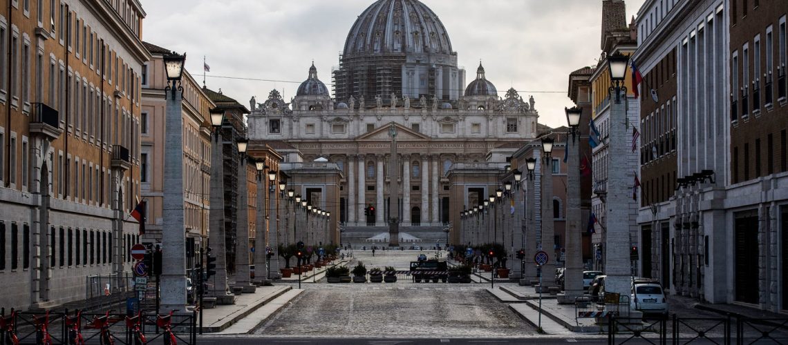 An American tourist has vandalized two sculptures in the Vatican