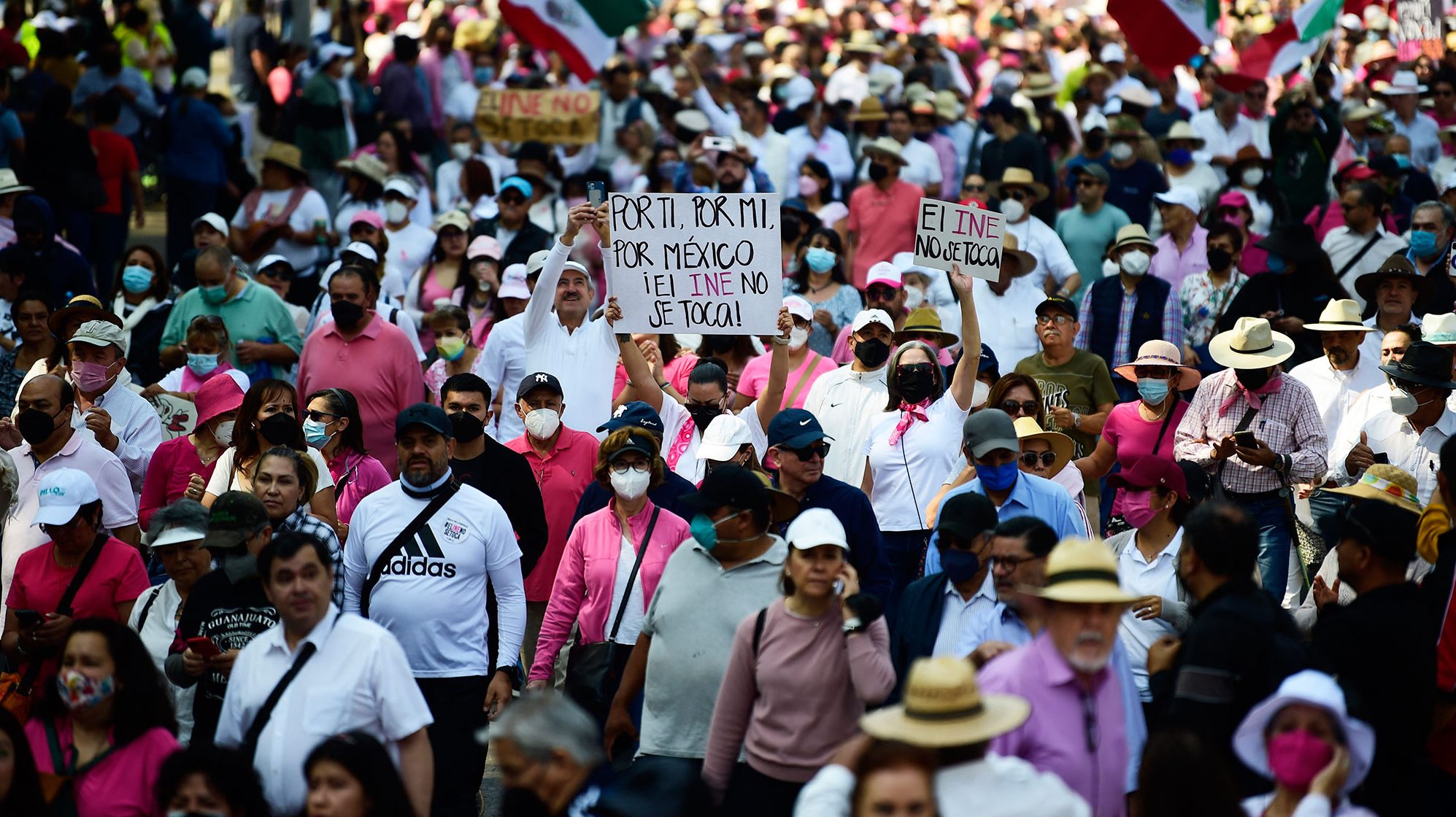 Opposition marches in Mexico against AMLO’s electoral reform initiative
