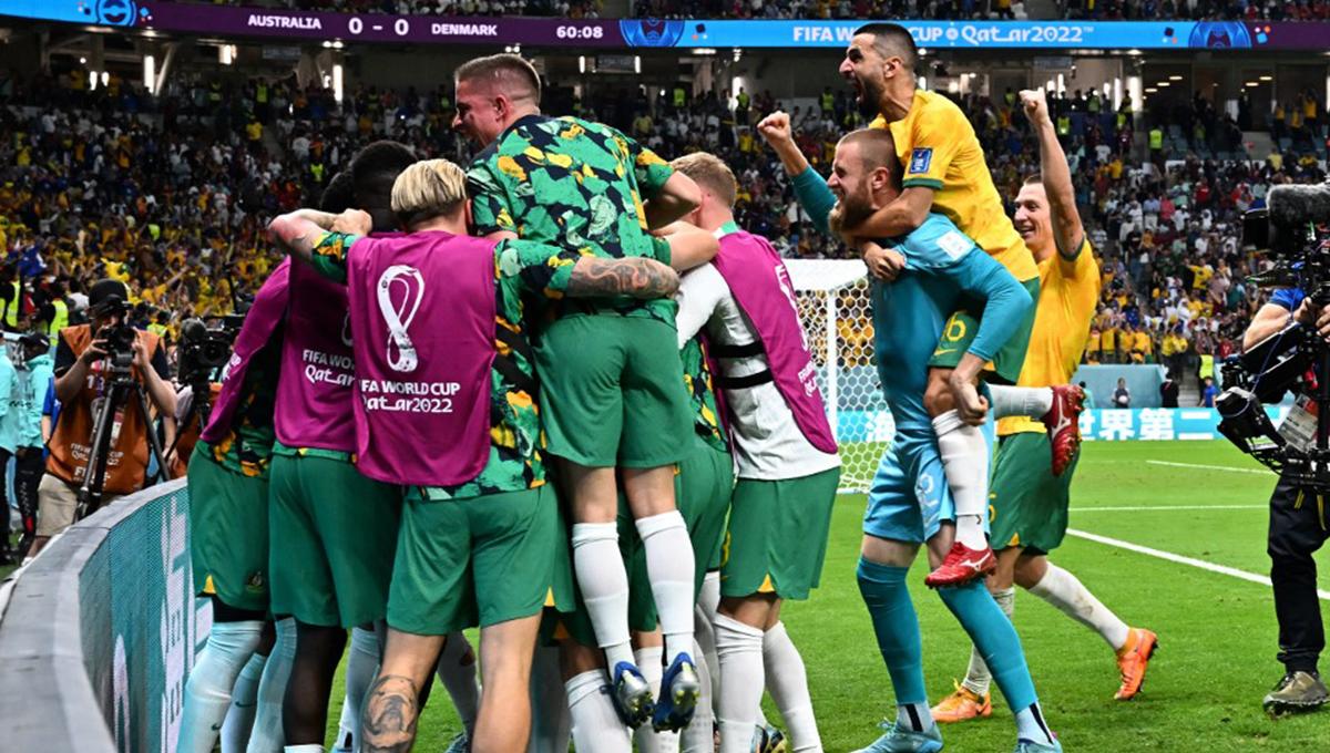 Australia eliminated Denmark and qualifies for the second time in its history to the round of 16 of the World Cup!