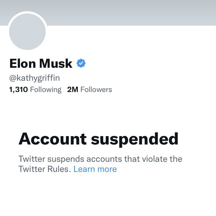 Kathy Griffin has changed her Twitter name to Elon Musk