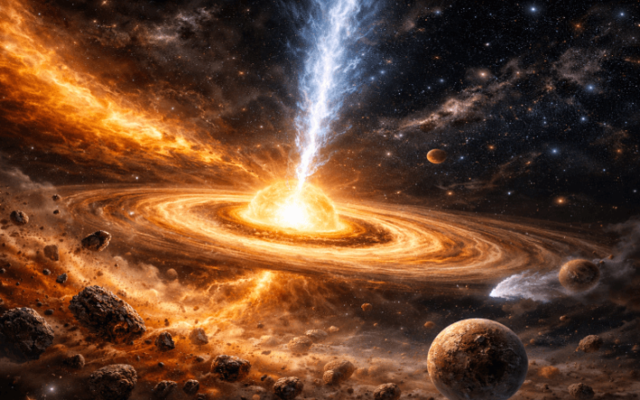 A Protostar’s “Feasting” Offers New Clues to the Origins of Planet-Building Materials A Protostar’s “Feasting” Offers New Clues to the Origins of Planet-Building Materials