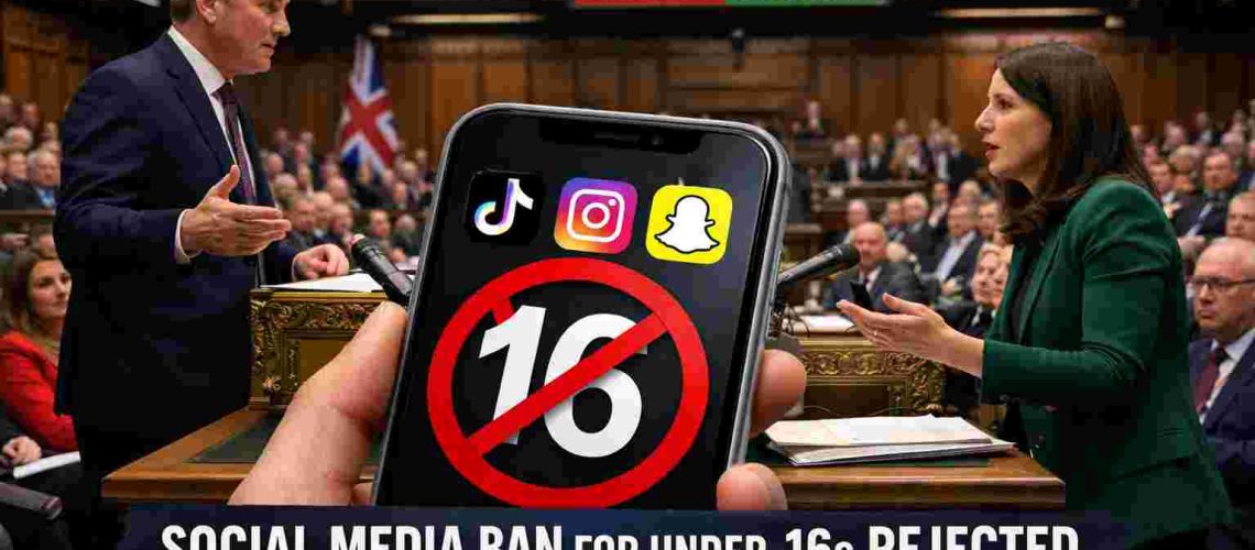 UK MPs Reject Proposal to Ban Social Media for Under-16s