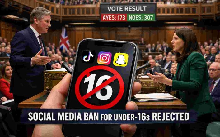UK MPs Reject Proposal to Ban Social Media for Under-16s UK MPs Reject Proposal to Ban Social Media for Under-16s